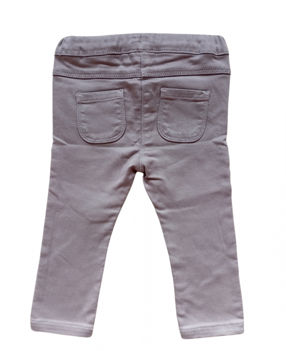 Pantaloni bebe, OVS, talie ajustabila, aplicatie decorativa, Bumbac/Poliester/Elastan, Lila, 80 CM, 12-18 luni [2]