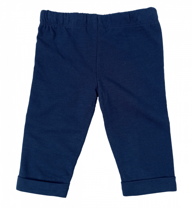 Pantaloni bebe, OVS, talie elastica si snur, Bumbac pur, Albastru, 68 CM, 6-9 luni [2]