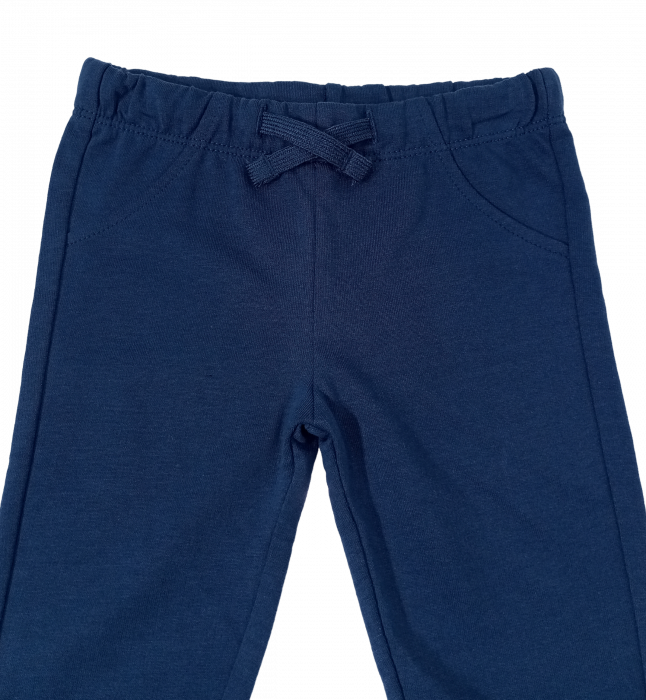 Pantaloni bebe, OVS, talie elastica si snur, Bumbac pur, Albastru, 68 CM, 6-9 luni [3]