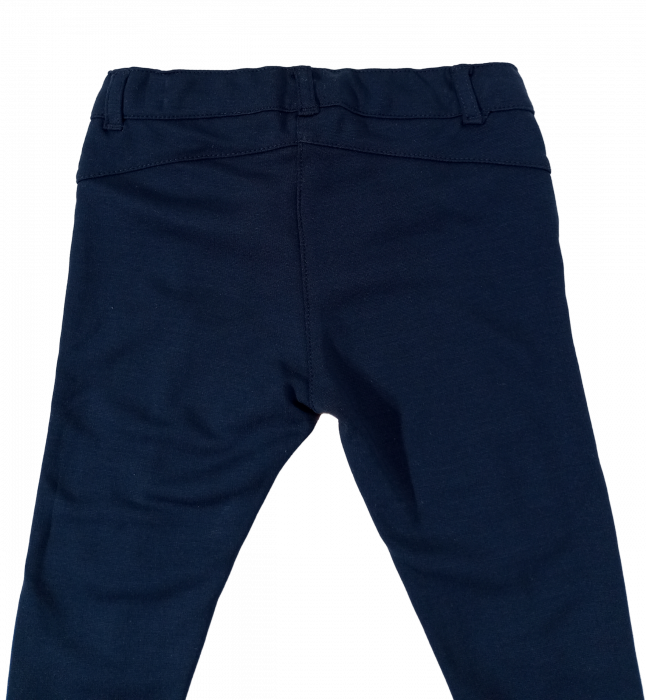 Pantaloni bebelusi, OVS, talies ajustabila, material elastic, Viscoza/poliester/elastan, Bleumarin, 80 CM, 12-18 luni [3]