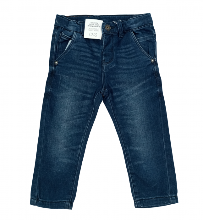 Pantaloni blugi copii, OVS, talie ajustabila, regular, bumbac, [1]