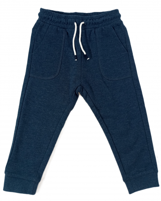 Pantaloni copii, OVS, buzunare frontale, talie elastica si snur, Bumbac organic, 18-24 luni, [1]