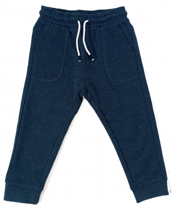 Pantaloni copii, OVS, buzunare frontale, talie elastica si snur, Bumbac organic, 18-24 luni, [4]