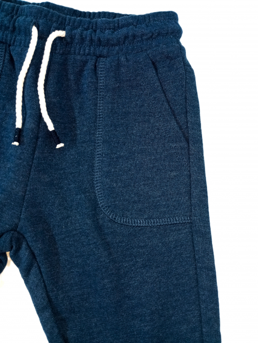 Pantaloni copii, OVS, buzunare frontale, talie elastica si snur, Bumbac organic, 18-24 luni, [5]