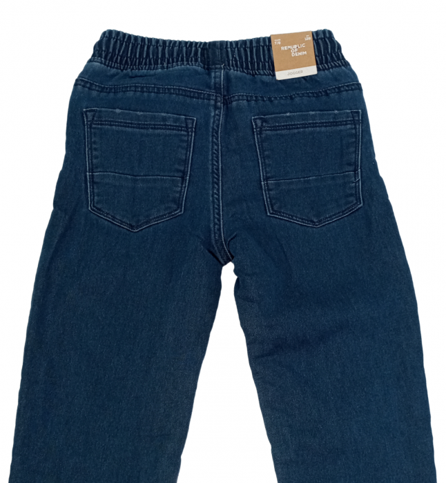 Pantaloni copii, OVS, Jogger, Denim & Fleece, aspect deteriorat, 7-8 ani, [6]