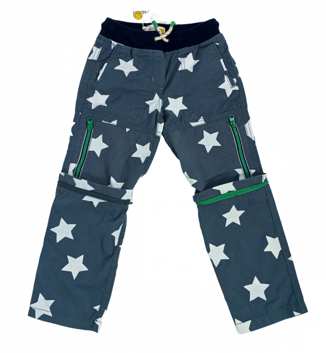 Pantaloni lungi copii cu functie ZIP-OFF LEGS, Mini Boden, stars, bumbac, 9 ani, [2]