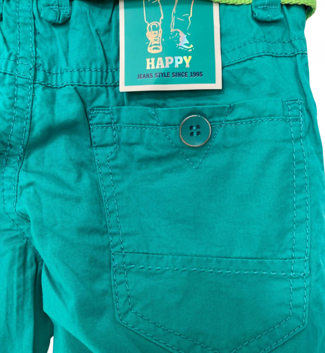 Pantaloni pentru băieți - Slim Fit, Talie Elastică și Curea, Bumbac [7]