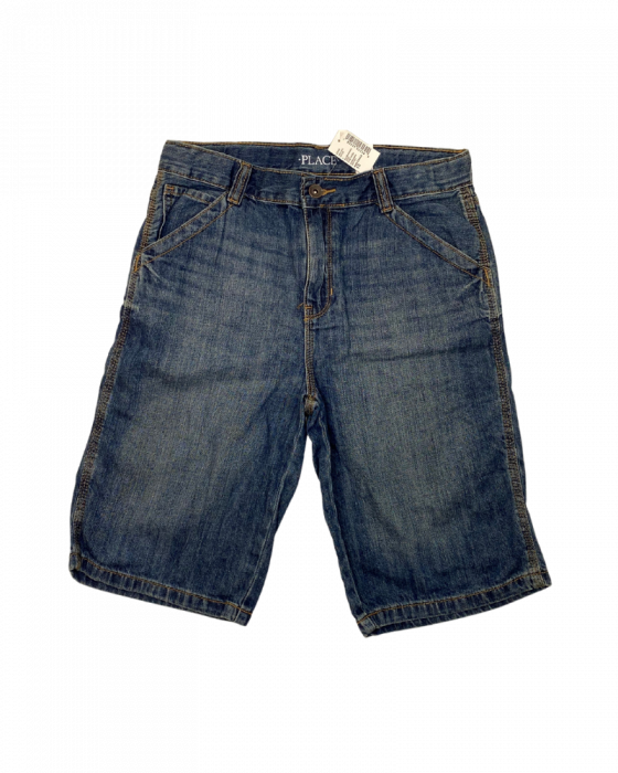 Pantaloni scurÈ›i de blugi, baieti, The Children's PLACE, Bumbac, Albastru marin, 152 cm, 12 ani [1]