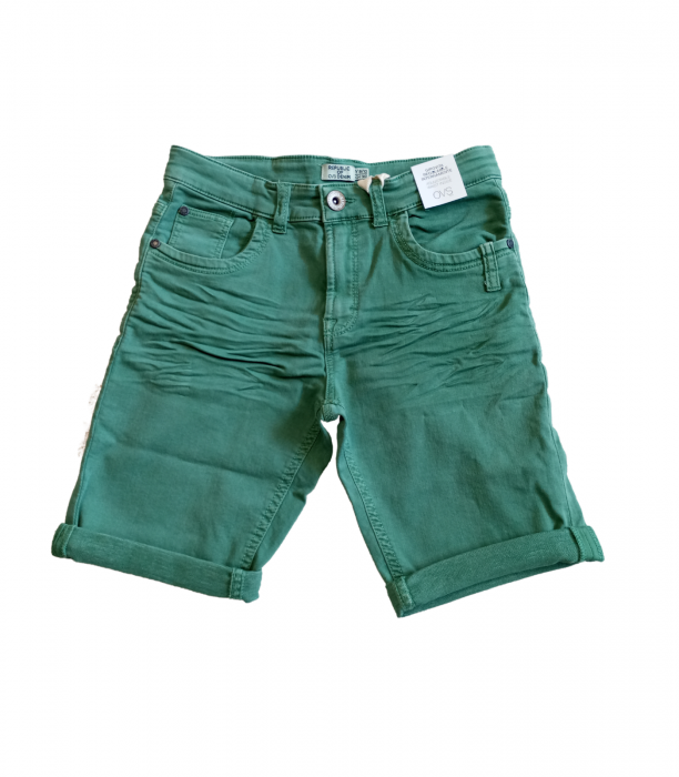Pantaloni scurti baieti, OVS, plisati, Bumbac, Kaki, 140 cm, 9-10 ani [1]