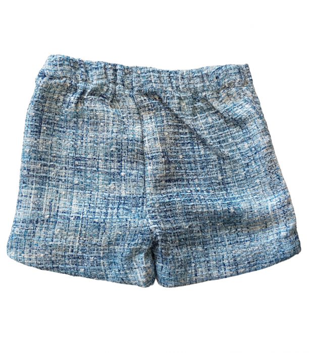 Pantaloni scurti fete, OVS, tricotati, Poliester/Fibre acrilice/Bumbac, Albastru deschis, 134 CM, 8-9 ani [2]