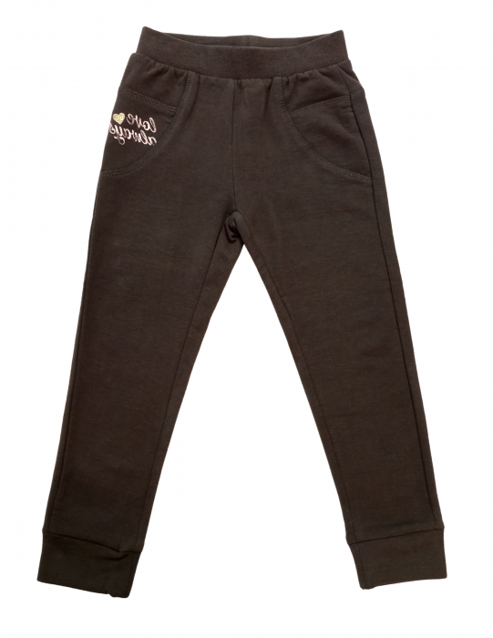 Pantaloni sport flausati fete, OVS, Love always, Bumbac, 7-8 ani [1]