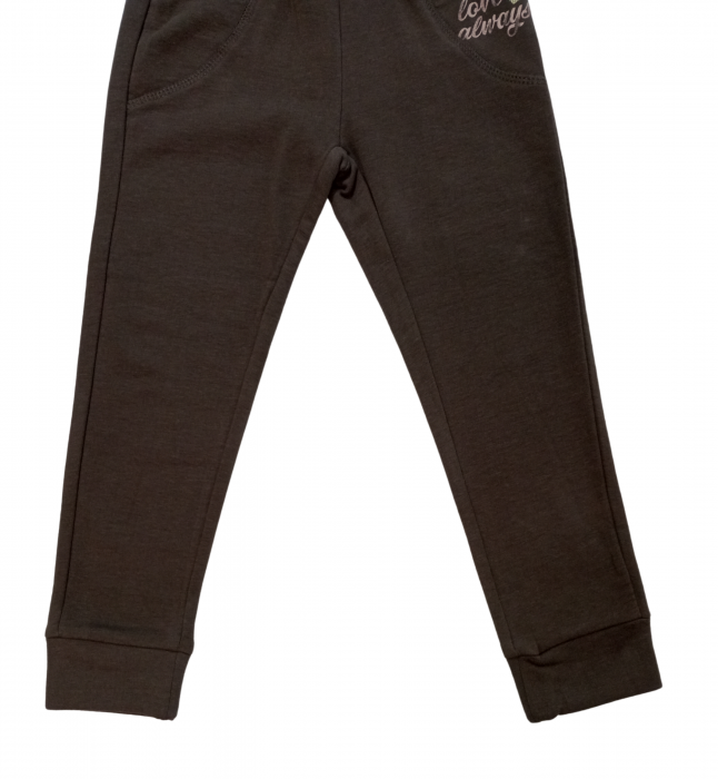 Pantaloni sport flausati fete, OVS, Love always, Bumbac, 7-8 ani [3]