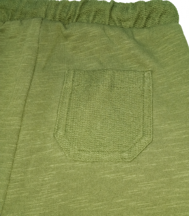 Pantaloni trening copii, OVS, talie elastica si snur, Bumbac organic, Kaki, 86 CM, 18-24 luni [4]