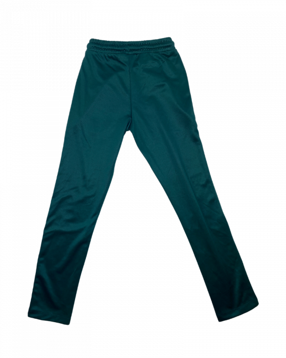 Pantaloni trening verde cu dunga portocalie fete [2]