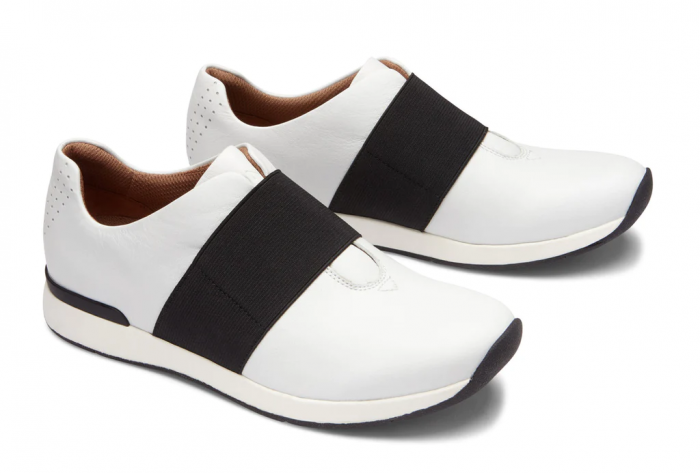 Pantofi dama din piele naturala Cosmic Codie White Casual Slip [4]