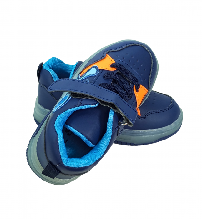 Pantofi sport baieti cu luminite, Smiley face, [7]