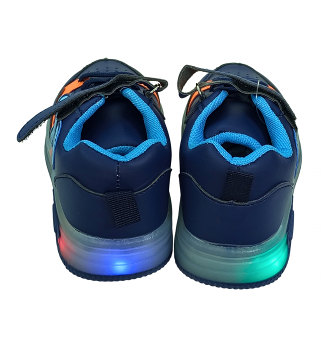 Pantofi sport baieti cu luminite, Smiley face, [10]