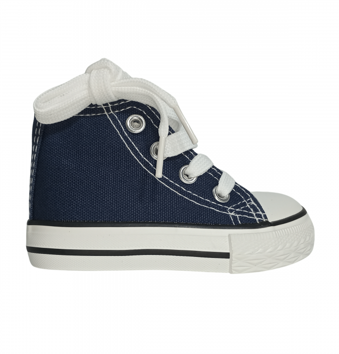 Pantofi sport baieti, Navy fabric, tenisi panza, [10]