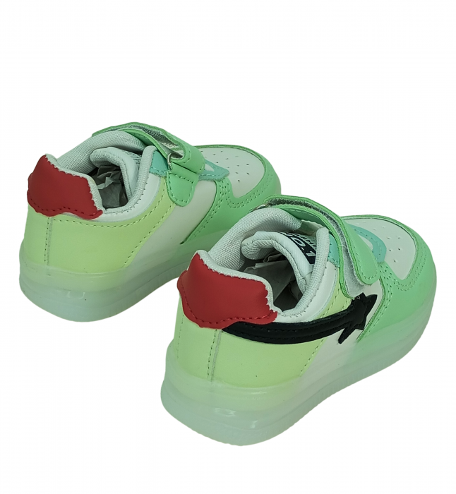 Pantofi sport copii cu luminite, Black star, [6]