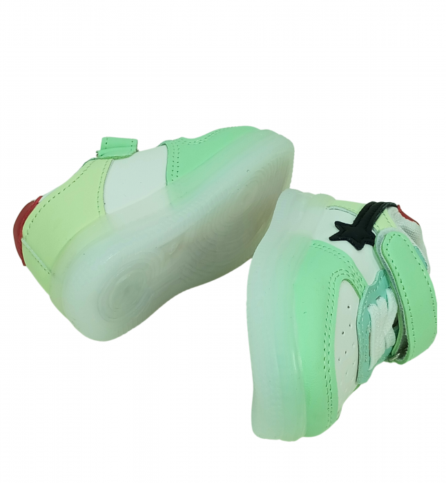 Pantofi sport copii cu luminite, Black star, [5]
