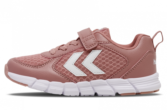 Pantofi sport copii cu tesatura superioara de plasa, Hummel, Speed JR, inchidere velcro, sireturi elastice, [10]