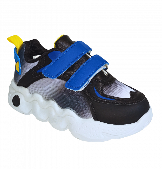 Pantofi sport copii, Mikelo Shoes, Colourful dark, material ecologic, [14]