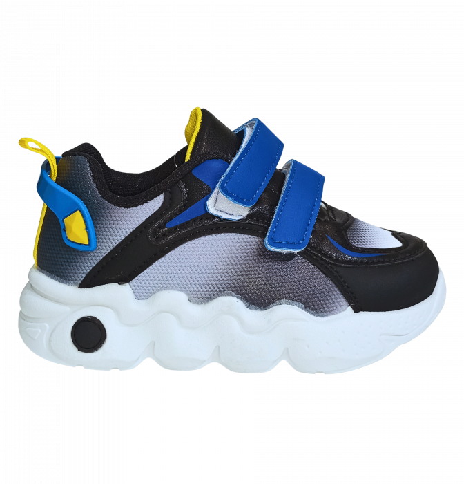 Pantofi sport copii, Mikelo Shoes, Colourful dark, material ecologic, [13]