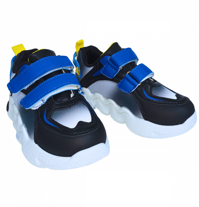 Pantofi sport copii, Mikelo Shoes, Colourful dark, material ecologic, [11]