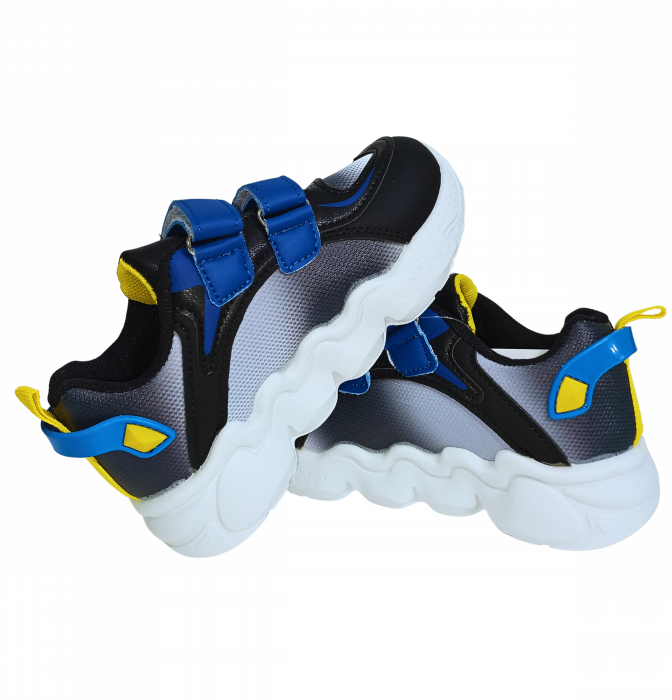 Pantofi sport copii, Mikelo Shoes, Colourful dark, material ecologic, [12]