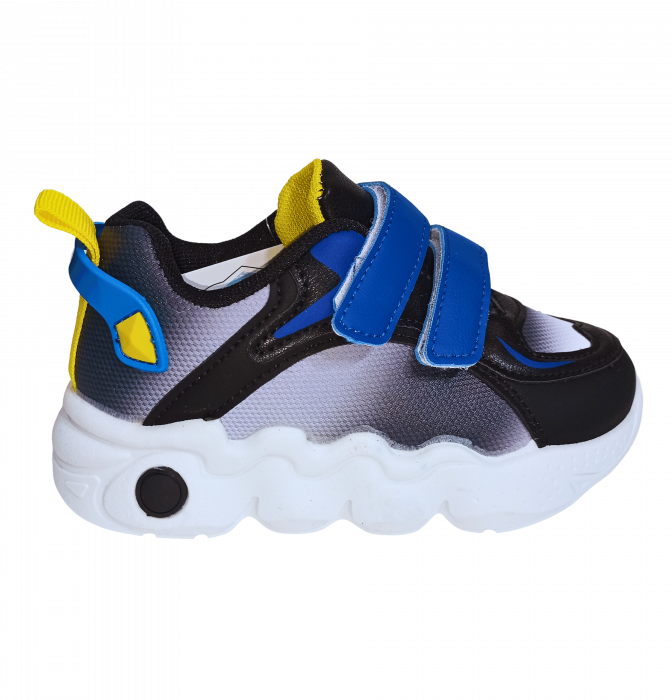 Pantofi sport copii, Mikelo Shoes, Colourful dark, material ecologic, [3]