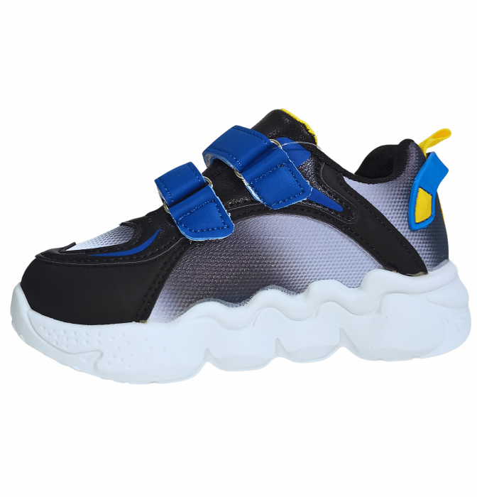 Pantofi sport copii, Mikelo Shoes, Colourful dark, material ecologic, [2]