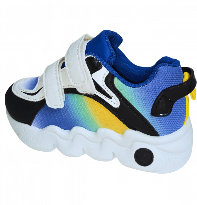 Pantofi sport copii, Mikelo Shoes, Colourful light, material ecologic, [8]