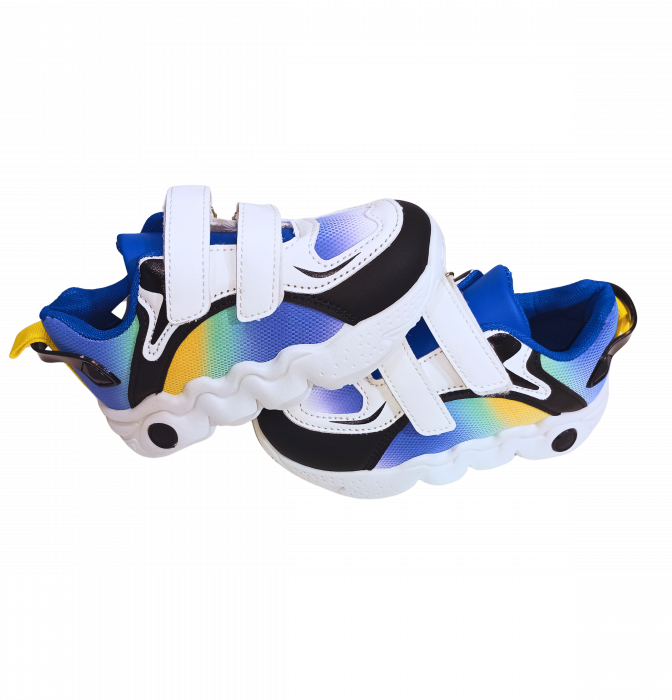 Pantofi sport copii, Mikelo Shoes, Colourful light, material ecologic, [10]