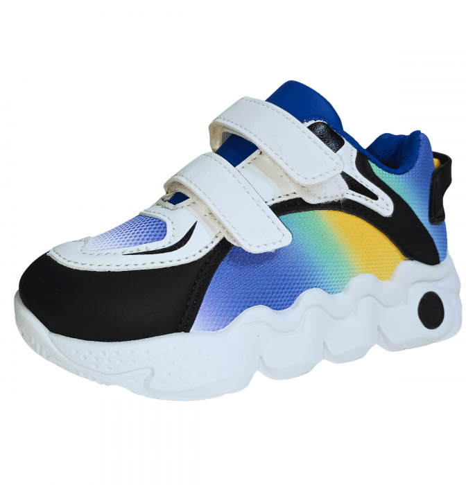 Pantofi sport copii, Mikelo Shoes, Colourful light, material ecologic, [4]
