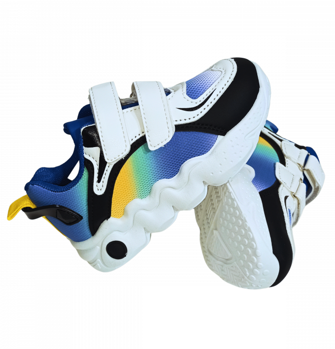Pantofi sport copii, Mikelo Shoes, Colourful light, material ecologic, [12]