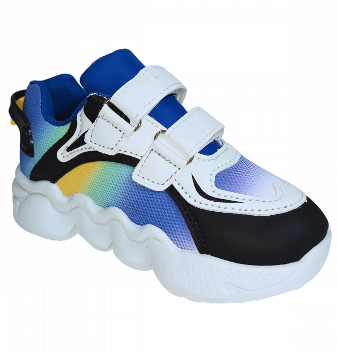 Pantofi sport copii, Mikelo Shoes, Colourful light, material ecologic, [3]