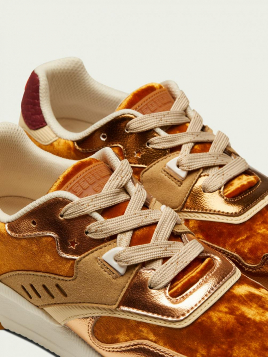 Pantofi sport femei,Scotch & Soda, Vivi 23739505 S468  din piele naturala si catifea maro [3]