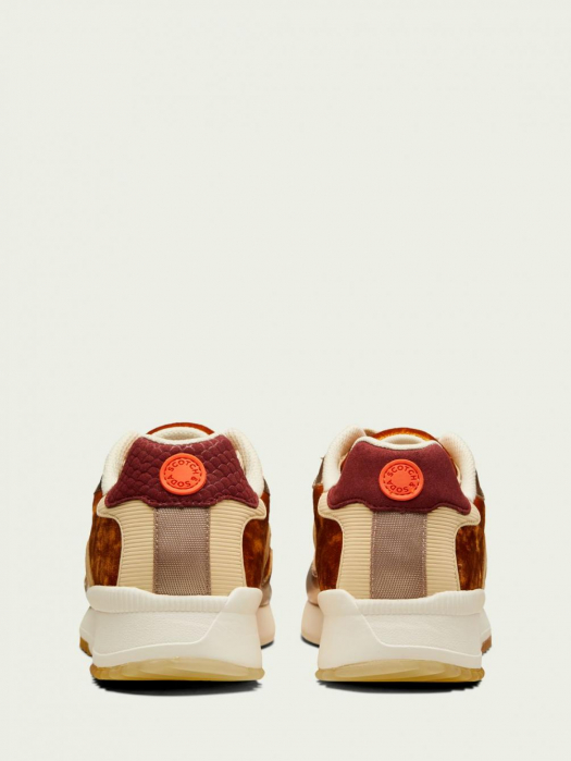 Pantofi sport femei,Scotch & Soda, Vivi 23739505 S468  din piele naturala si catifea maro [12]