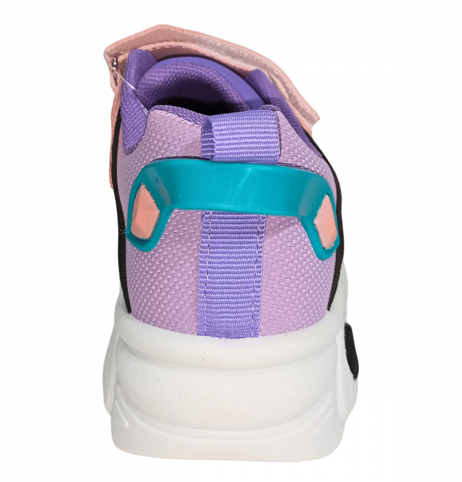 Pantofi sport fete, Mikelo Shoes, Colourful pinkish, material ecologic, [7]