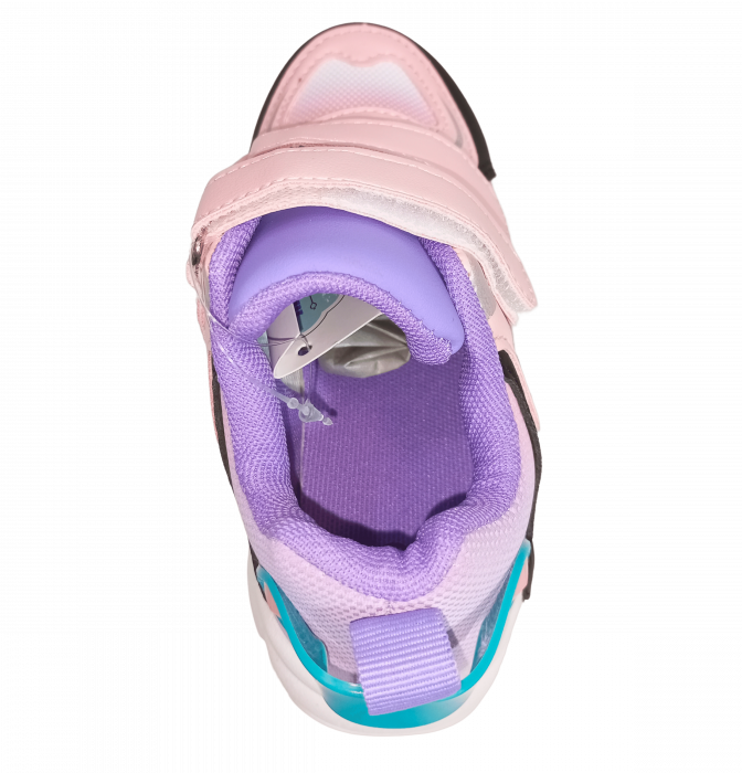 Pantofi sport fete, Mikelo Shoes, Colourful pinkish, material ecologic, [8]
