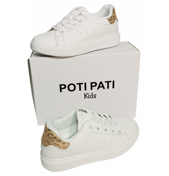 Pantofi sport pentru fete, Poti Pati, Leopard back, piele ecologica, [17]