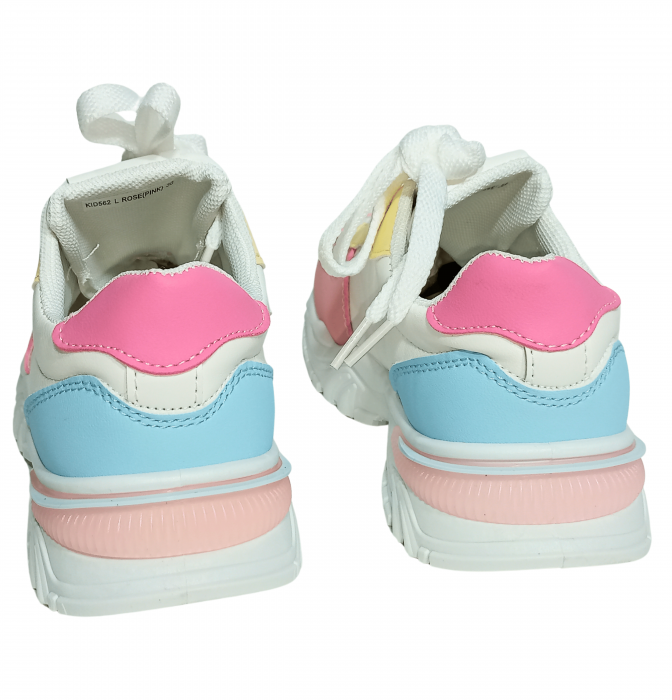 Pantofi sport pentru fete, Poti Pati, Pink front, piele ecologica, [10]