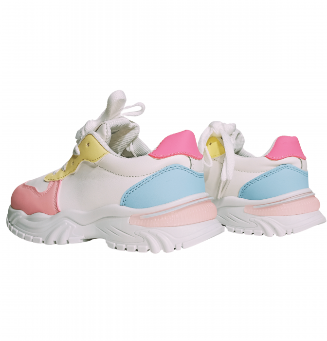 Pantofi sport pentru fete, Poti Pati, Pink front, piele ecologica, [9]