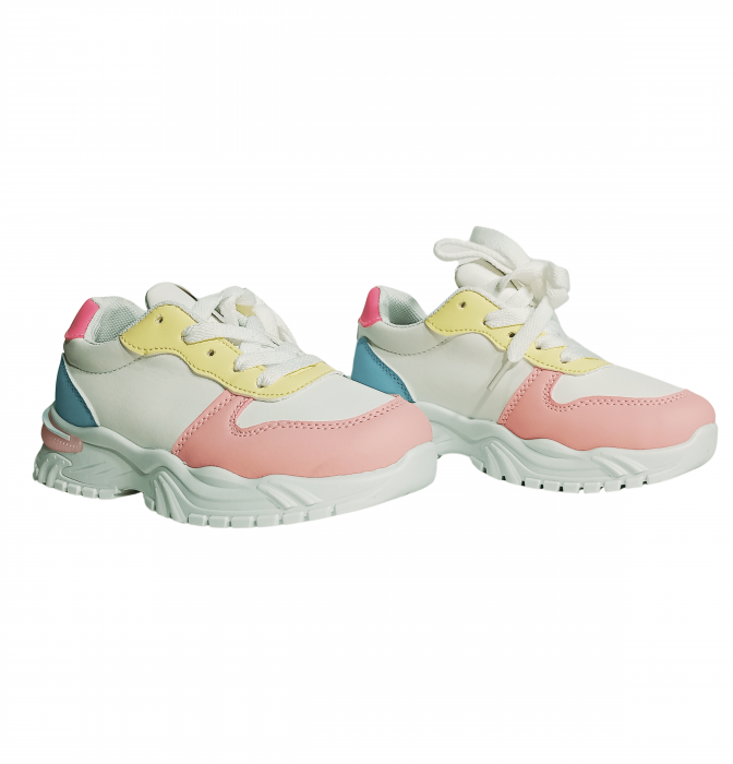 Pantofi sport pentru fete, Poti Pati, Pink front, piele ecologica, [11]