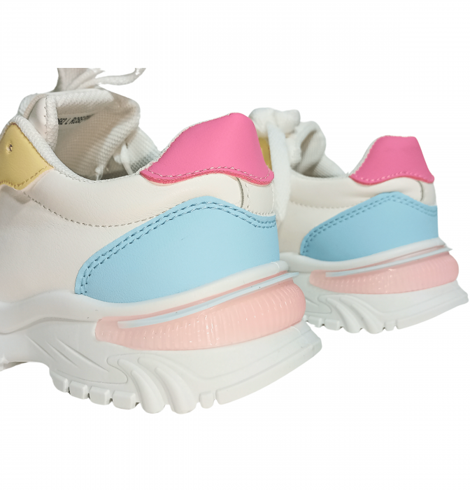 Pantofi sport pentru fete, Poti Pati, Pink front, piele ecologica, [8]