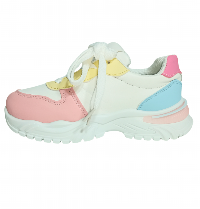 Pantofi sport pentru fete, Poti Pati, Pink front, piele ecologica, [12]