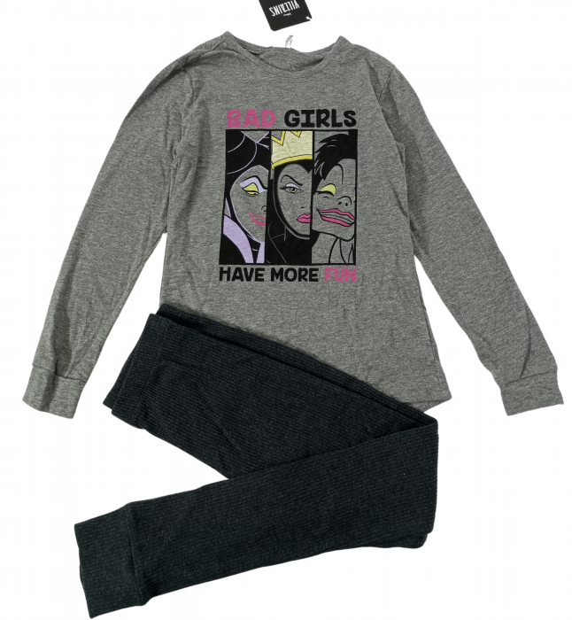 Pijama lunga fete, Disney, Villains - Bad Girls, Bumbac, 9-10 ani [5]