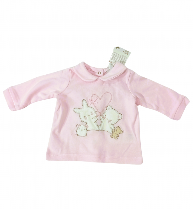 Pijama lunga fete, OVS, Iepuras si Ursulet, Bumbac organic, 3-6 luni [3]