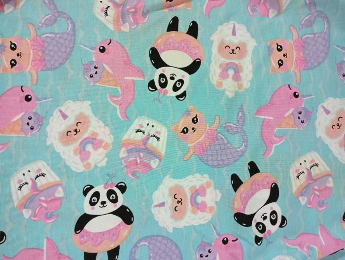 Pijama scurta fete, The Children's PLACE, Sweet animals, Bumbac, [3]