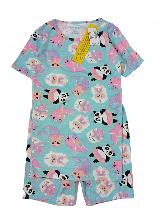 Pijama scurta fete, The Children's PLACE, Sweet animals, Bumbac, [4]